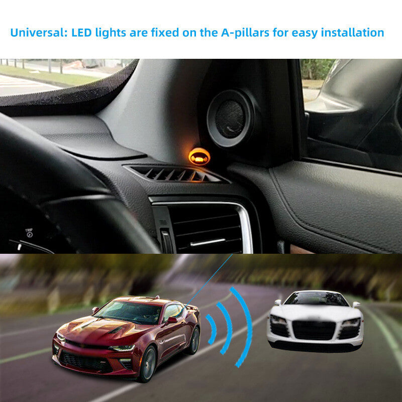 12-volt blind spot sensor radar monitoring system for car lane changing drive assist - n