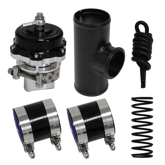 50MM 35PSI Boost V-Band Turbo Blow Off Valve BOV + 2.5'' Flange Pipe Hose Kit