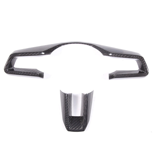 Real Dry Carbon Fiber Steering Wheel Cover Trim Fit For taycan 19-23 B n