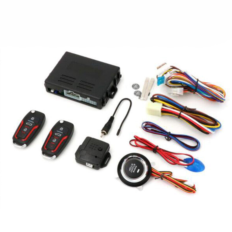 Truck Keyless Entry Engine Start Stop Alarm System Push Button Remote Control v