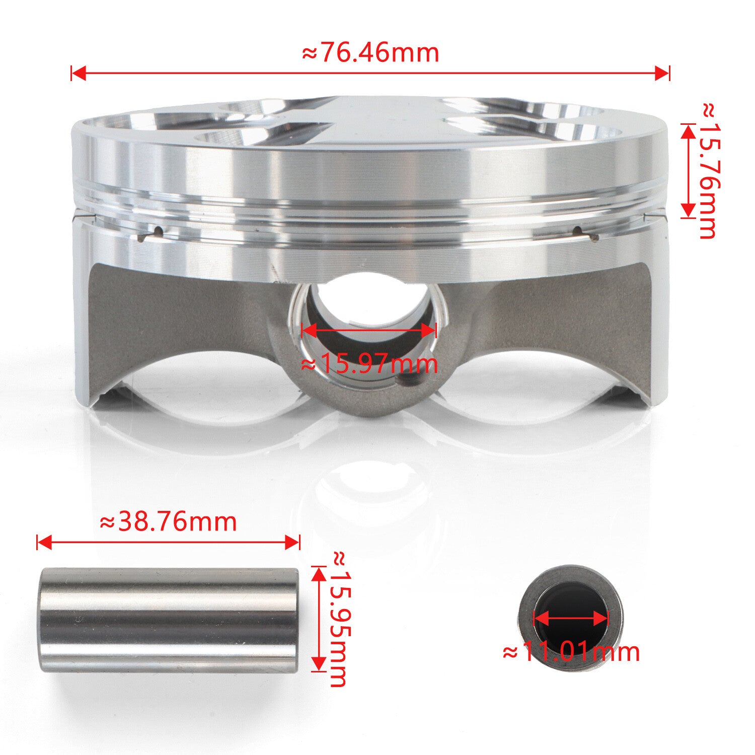 Cylinder Piston Rebuild Kit Fits for Yamaha WR250F YZ250F 2001-2013 5XC-11311-20-00 38 A