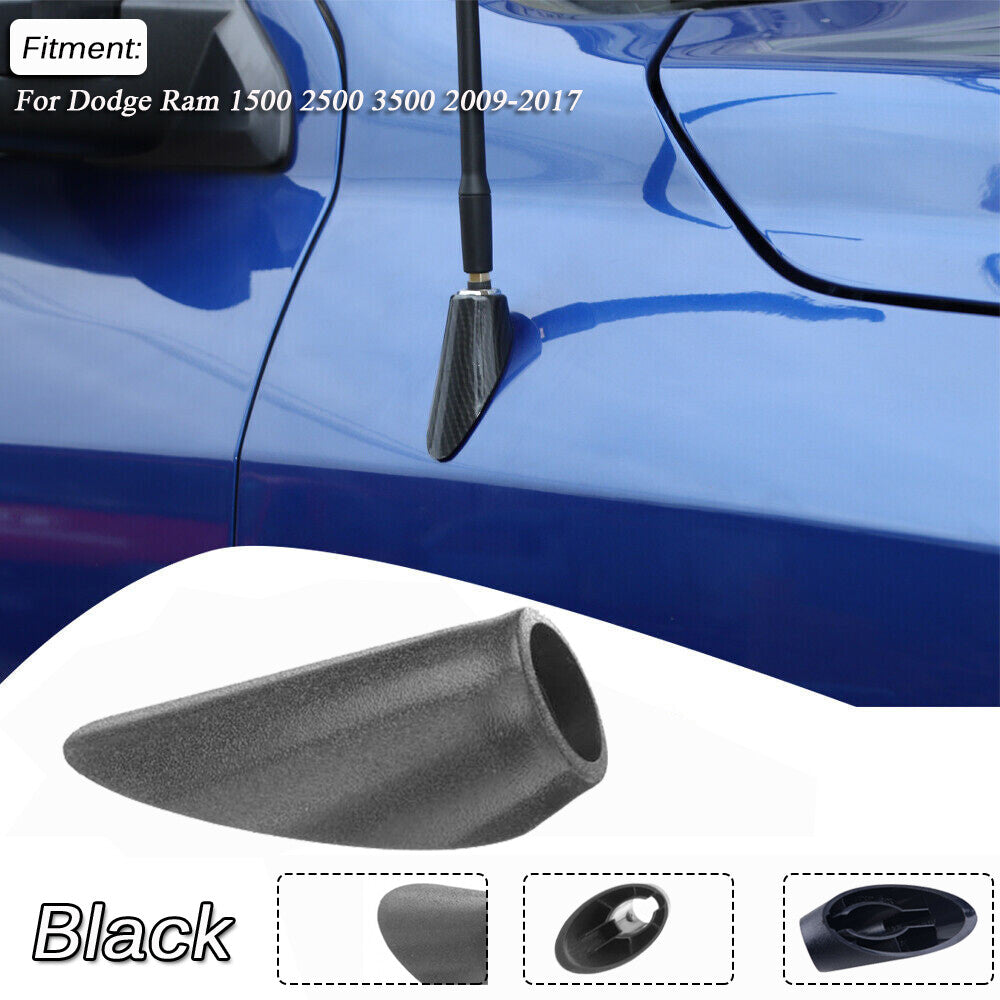 Antenna base modeling cover decoration for 2009-17 for Dodge for RAM 1500 2500 3500 Black