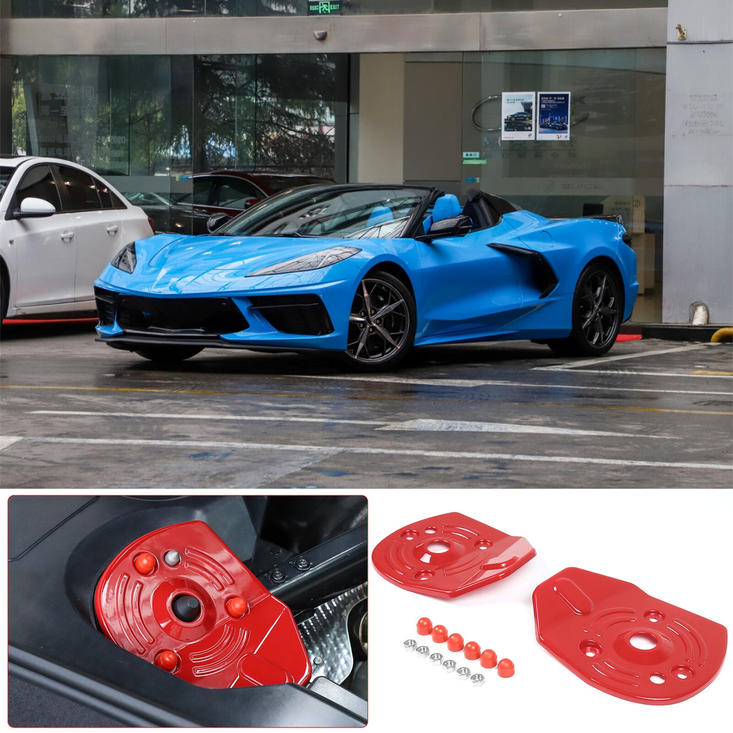 Carbon fiber base scratch resistant decorative sticker for Corvette C6 05-13- v
