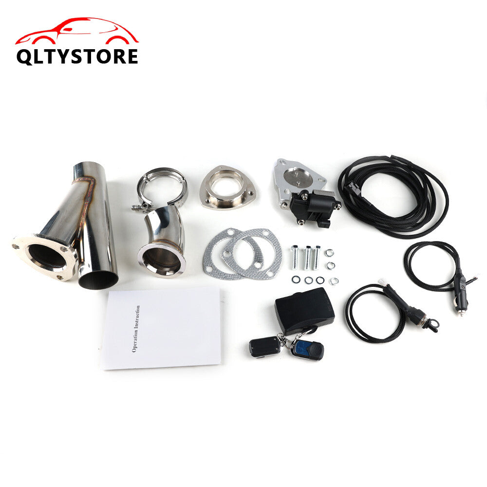 3'' Stainless Exhaust Valve Dump Valve Control Motor Manual&Remote Switch Kit Q