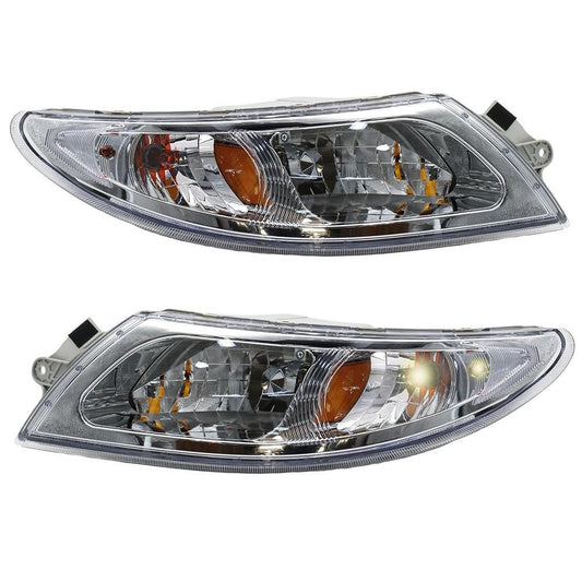 A Pair Headlight Assembly White for 2002-2018 Int'l Durastar 4200/4300/4400/4900