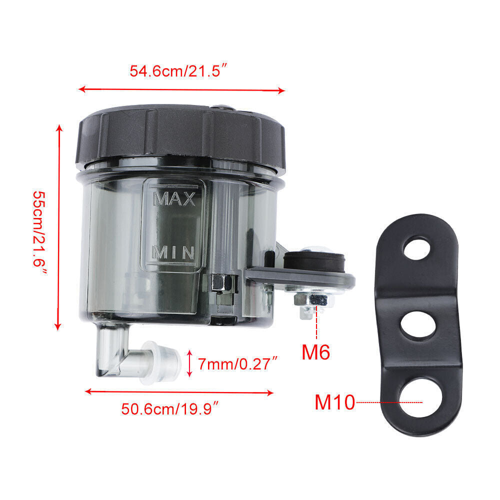 Motorcycle Front Clutch Brake Master Cylinder Fluid Reservoir Tank Oil Cup Black Q