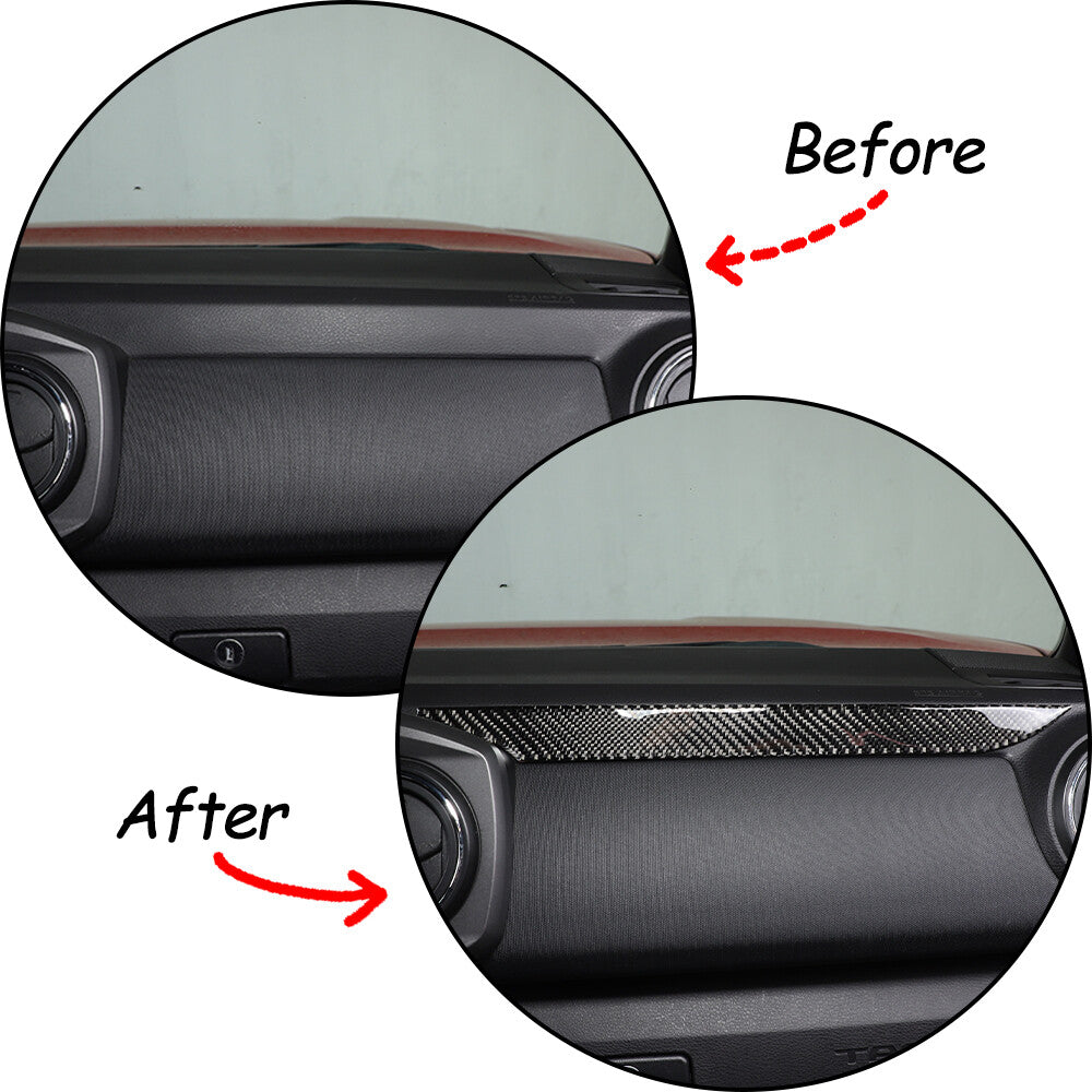 carbon fiber dashboard center passenger side trim cover for Tacoma 15-20- n