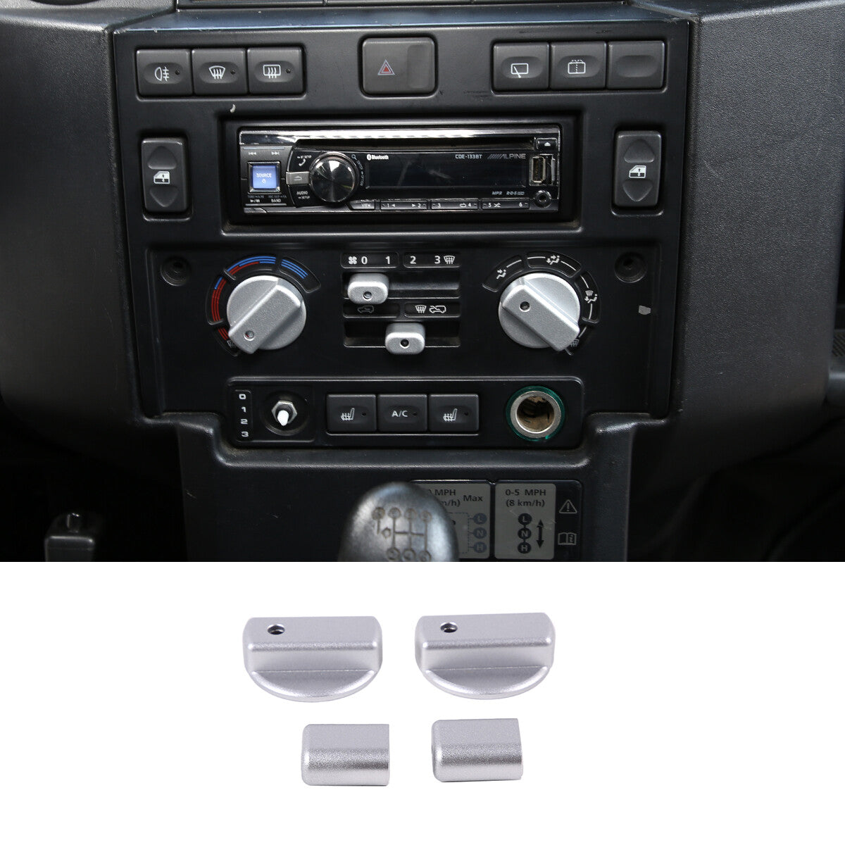 ABS Matte Black Gear Shift Panel Frame Trim Cover for Tundra 2007 - 2013- v