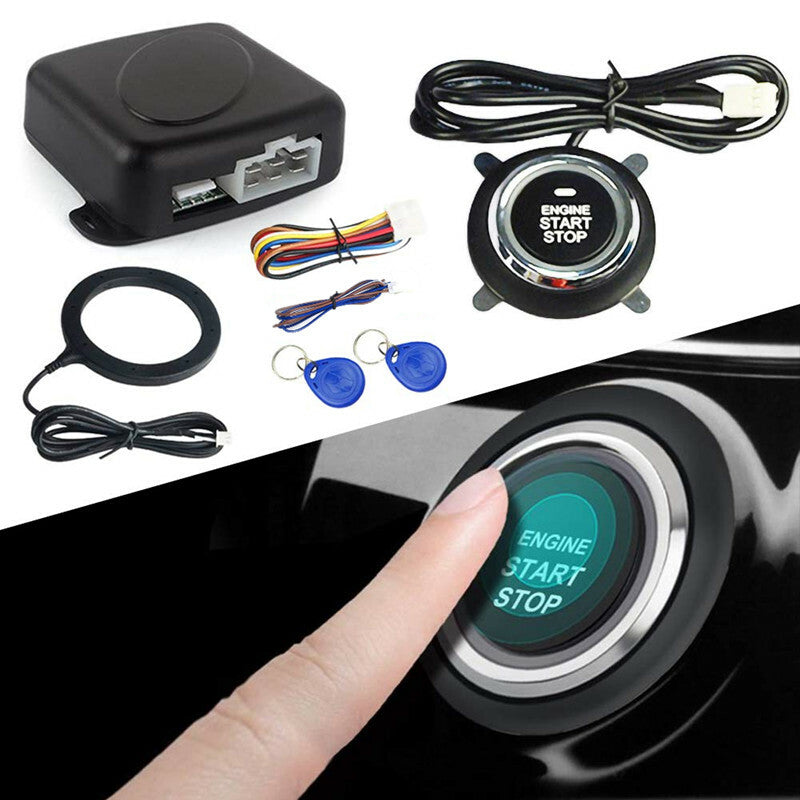 Car RFID Lock Keyless Start Stop Tactile Button Engine Push Start Button Alarm