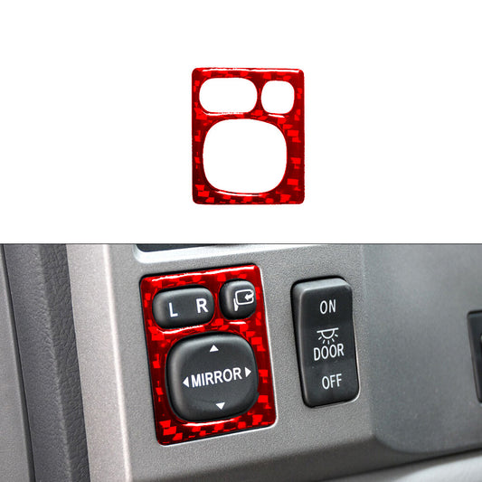 Carbon Fiber Rear Door Control Inner Frame Cover Trim for Chrysler 200 2011-2014 v