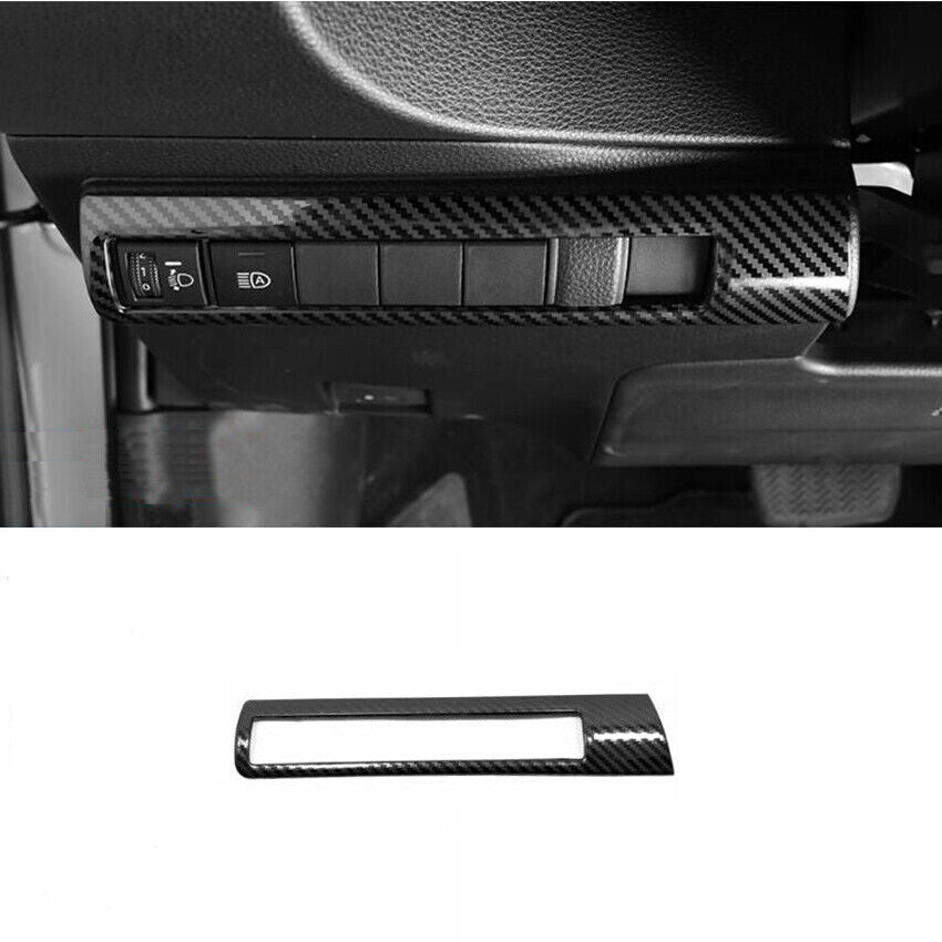 Carbon Fiber Headlight Switch Button Trim for Toyota for Corolla Hatchback 2019-2023