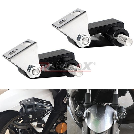 Motorcycle Support Mount Bracket Fog Lamp Spot Light Headlight Holder Clamp Kit
