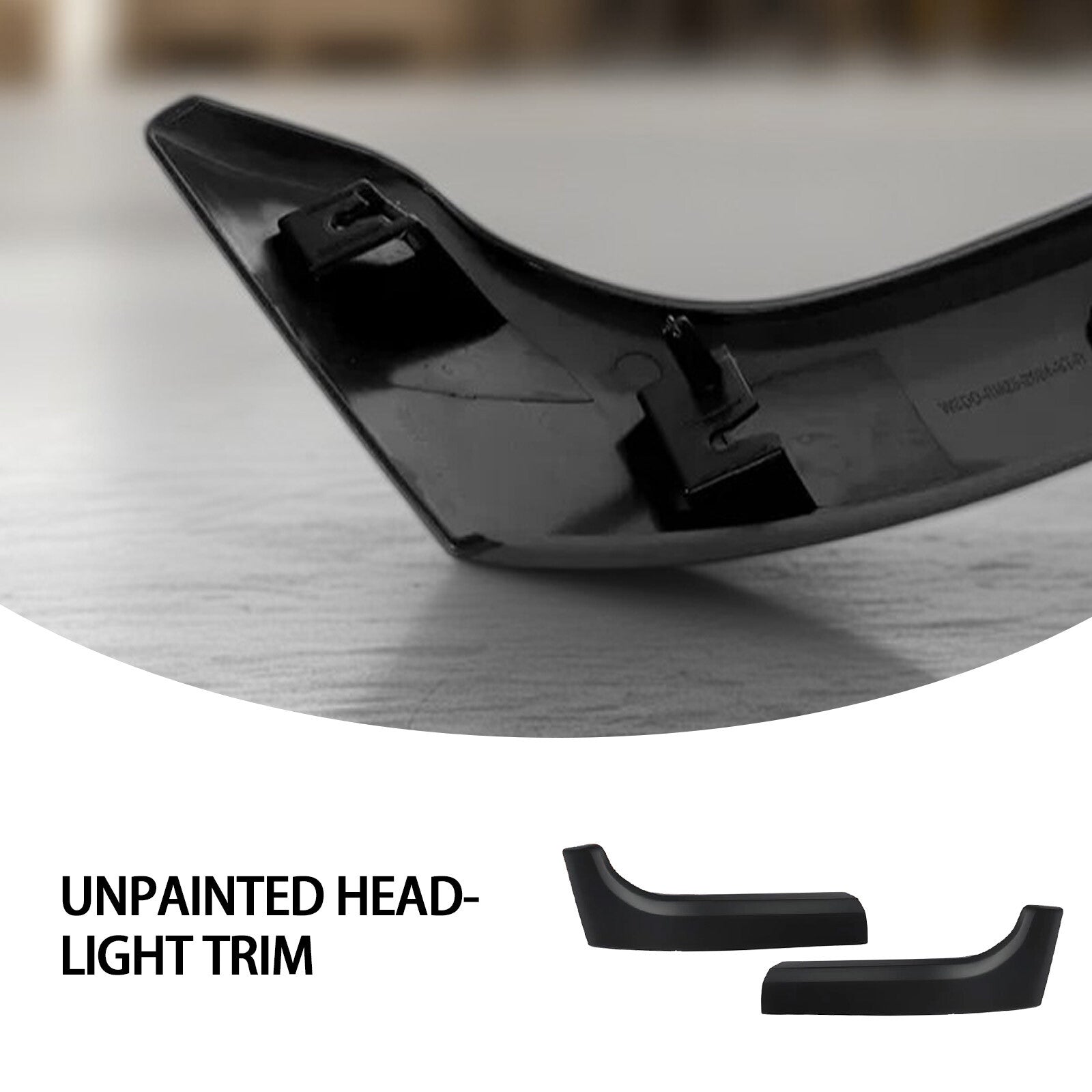for Ram 2500 3500 2019-2024 Unpainted Front Headlight Molding Trim Filler PaneI