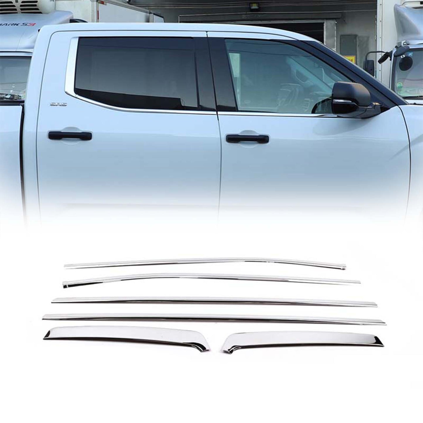 6-Piece Steel Chrome Window Sill Cover Trim for Tendera 2022-2024 n