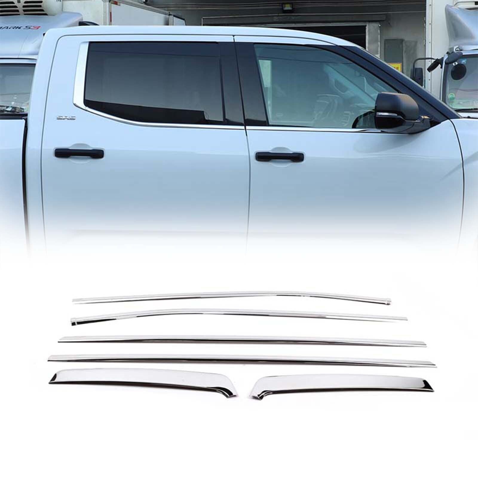6-Piece Steel Chrome Window Sill Cover Trim for Tendera 2022-2024 n