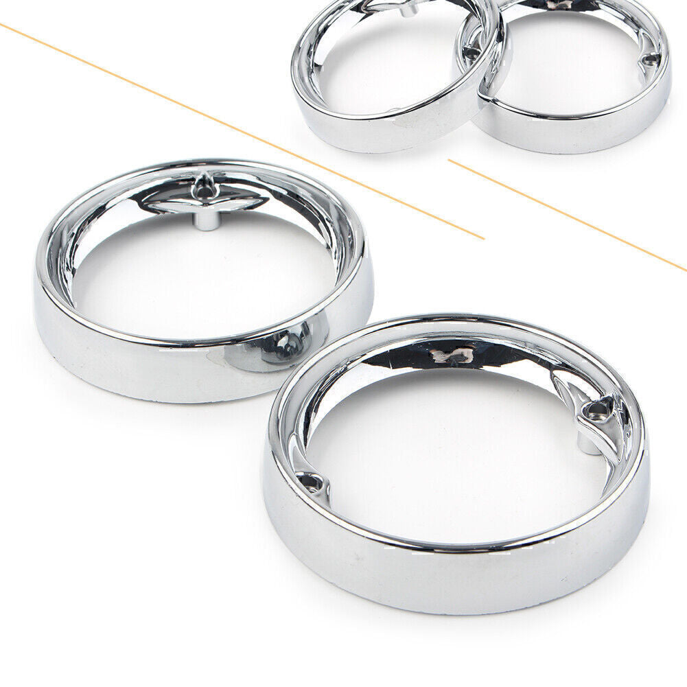 Deep Dish Turn Signal Bezels Fit for Harley Road King Glide FLHR FLH/T FLTR Chrome Q