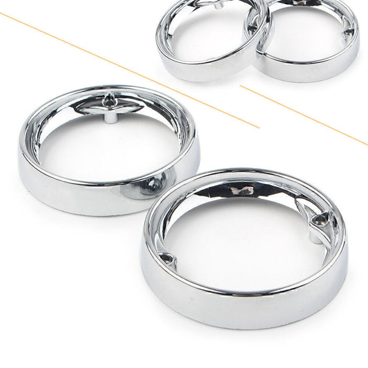 Deep Dish Turn Signal Bezels Fit for Harley Road King Glide FLHR FLH/T FLTR Chrome Q