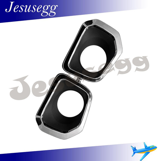 2x Front Right+Left Side Fog Light Bezels Black Chrome Fits For 2016-2020 Tacoma