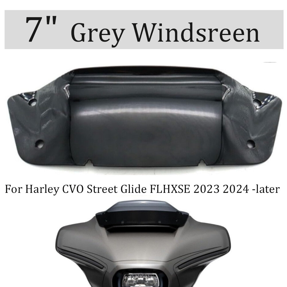 7'' Grey Wave Windshield for Harley Street Glide FLHX/I Model 2024+- n