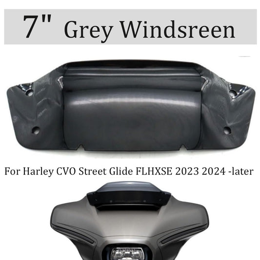7'' Grey Wave Windshield for Harley Street Glide FLHX/I Model 2024+- n