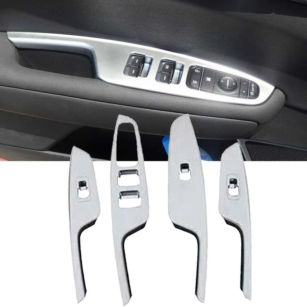 for Kia K5 2016-2020 Matte Silver Door Window Switch Lifting Trim Cover 4
