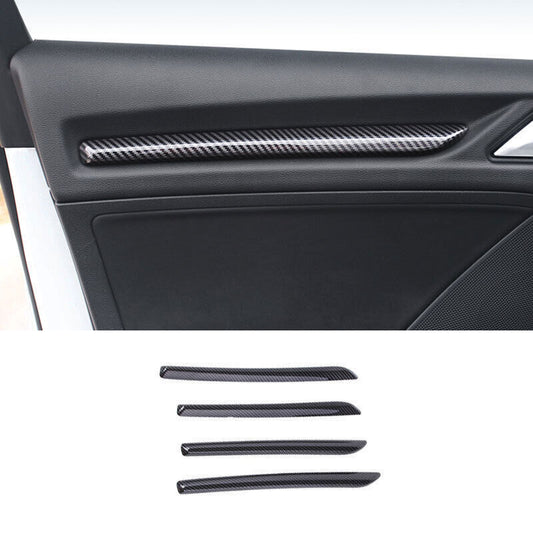 for Audi A3 S3 2014-2020 ABS Carbon Fiber Inner Door Panel Molding Strip Trim 4P