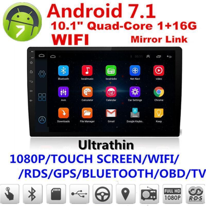 Auto Ultra thin 1+16G Stereo Radio Android 7.1 10.1 1080P 2Din Touch Screen
