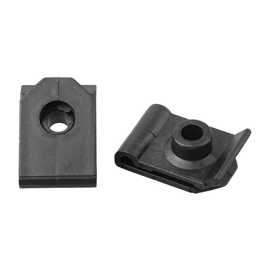 Clip accessories, black expansion rivets, plastic push-type retainers Q
