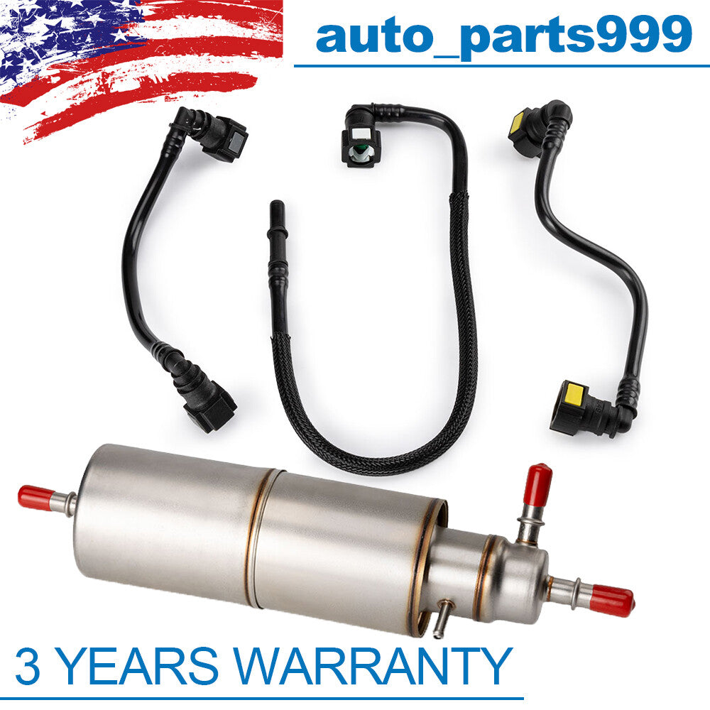 4-Piece Fuel Filter + Fuel Line Hose Kit for Mercedes W163 ML320 ML430 ML55 AMG V6 V8 n