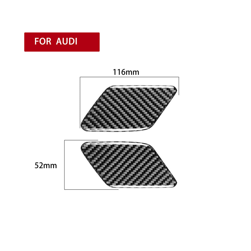 for Audi for A4 B9 2017-2019 Carbon Fiber Headlight Clean Panel Cover Trim Sticker