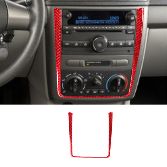 Red Carbon Fiber Center Control Outer Trim Panel for Chevrolet COBALT 2005-2010
