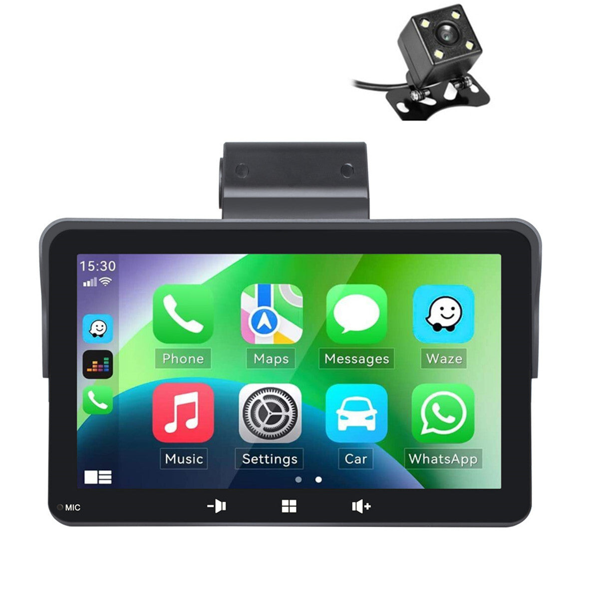 7 For Apple CarPlay Android Auto Car Stereo Radio Touch Screen Head Unit Cam
