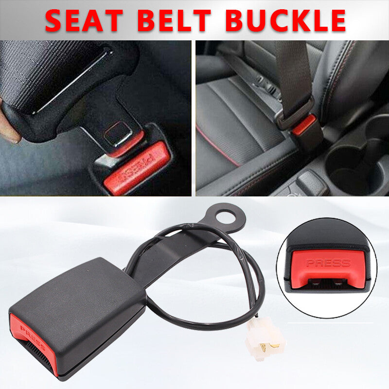 1 Front for seat belt buckle safety filler socket with plug connector warning cable