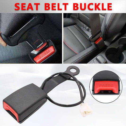1 Front for seat belt buckle safety filler socket with plug connector warning cable