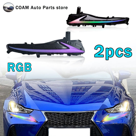 Dual RGB LED daytime running lights suitable for Lexus IS250/350/300 (2017-2020)