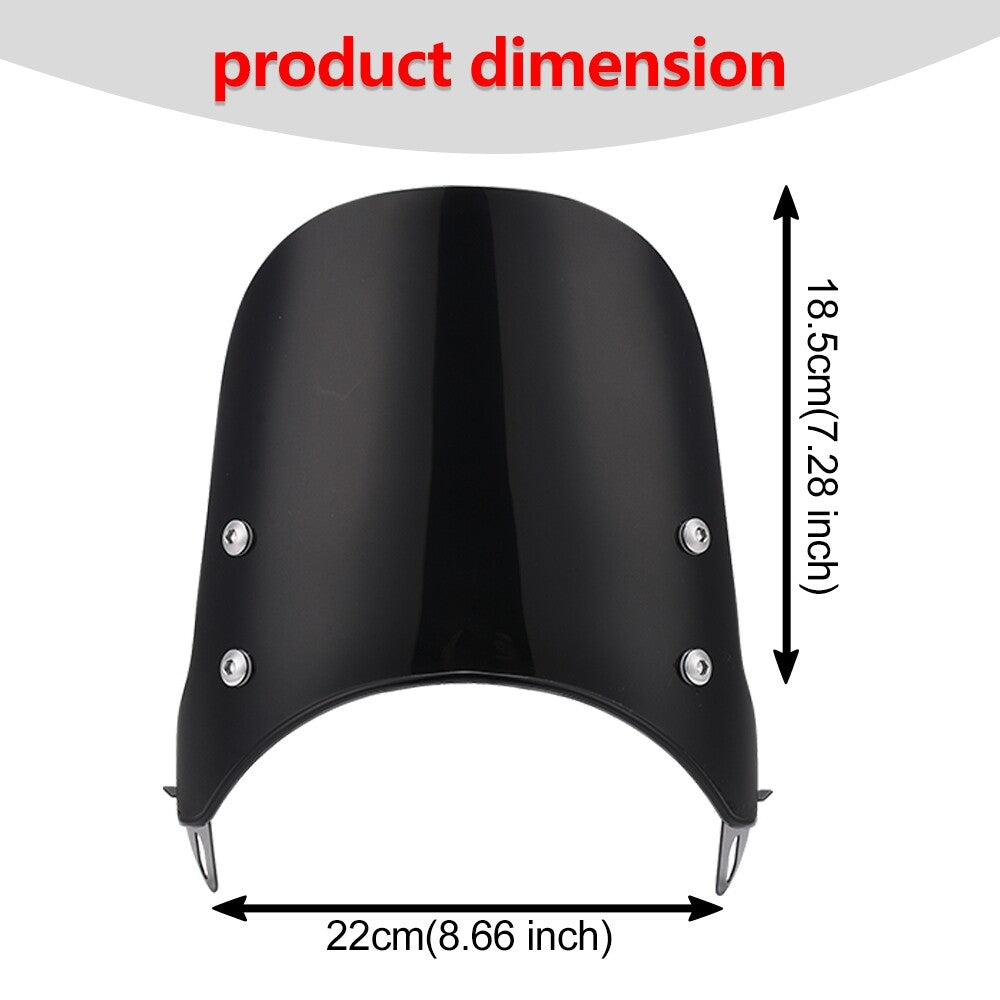 Universal Motorcycle Windshield Extension Airflow Windscreen Wind Deflector BL