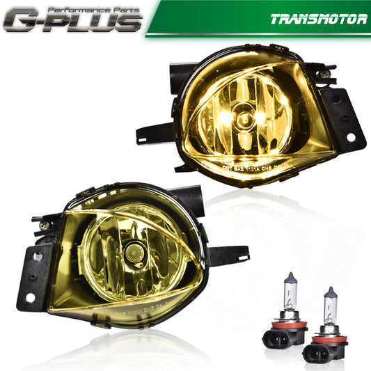 Fits 2006 - 2008 for E90 325i 328i 330i 335i Yellow Anti-collision Fog Light + Bulb - v