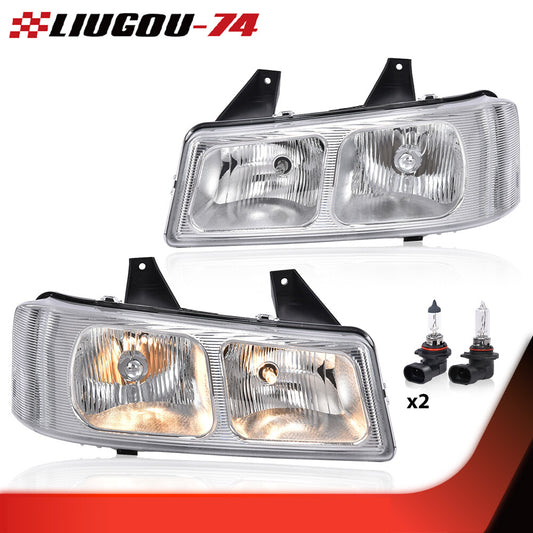 Fits 03-19 for Express for GMC Savana Van for CHRome/Clear Headlights Headlamp 2 pcs - v