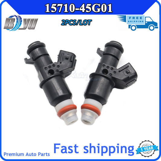 2-pack 15710-45G01 fuel injectors suitable for 2006-2009 for SUZUKI QUADRACER 450 LT-R450 LTR450- v
