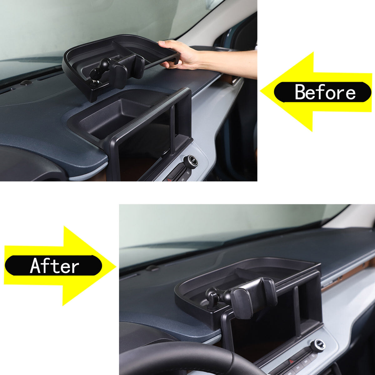 Console phone holder with storage box tray suitable for Maverick 2022 - 24- n