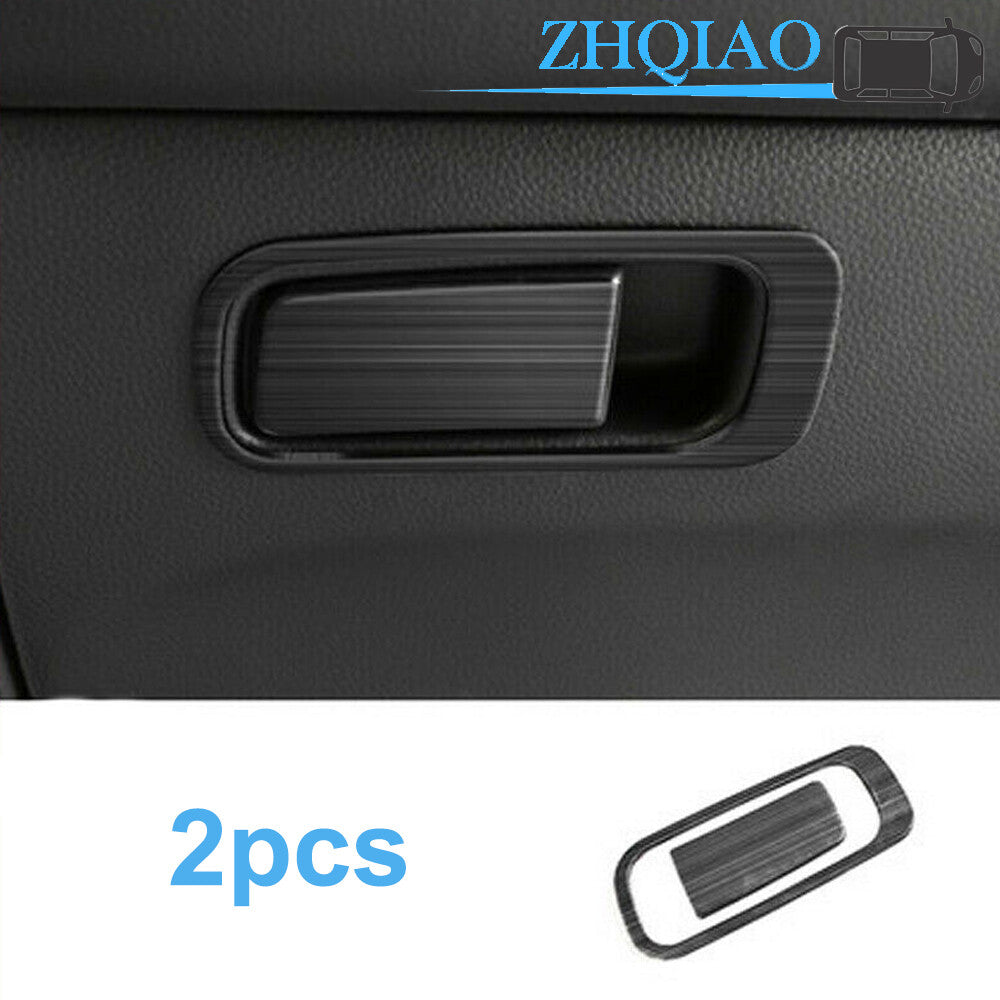 2PCS Black titanium Storage Box Handle Cover Trim Fits for Honda Accord 2018 2019