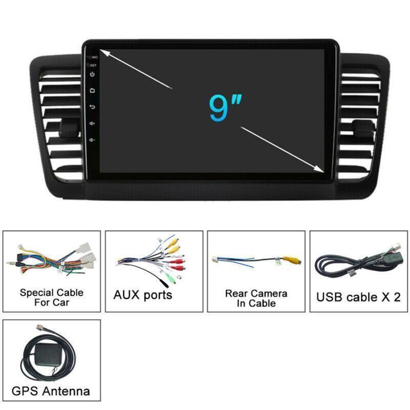 4GB+32GB WiFi BT Car Stereo Radio GPS Navigation for Subaru Legacy Outback 03-09