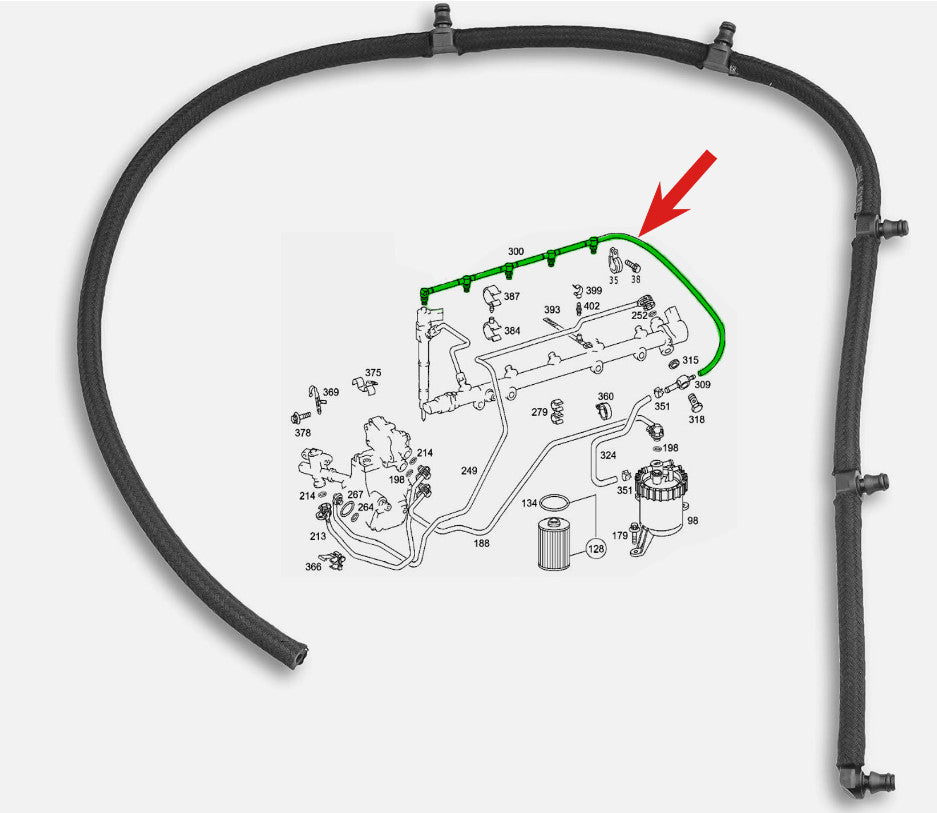 C-Class, E-Class, Sprinter 1999 - 2008 6120701032 Fuel Line - n