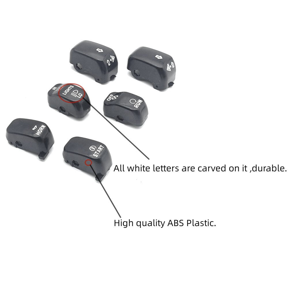 10-Piece Pack of Hand Switch Housings and Button Covers for Harley-Davidson 1996-2013 n