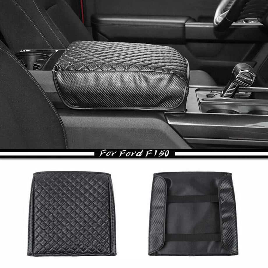 For F150 21-23 Carbon Center Armrest Box Protector Leather Accessories v
