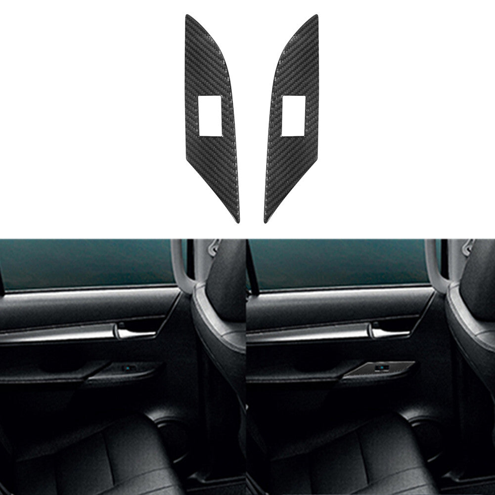 Red Carbon Fiber Interior Gear Shift Frame Cover Trim for Mazda CX-9 2010-2015 v