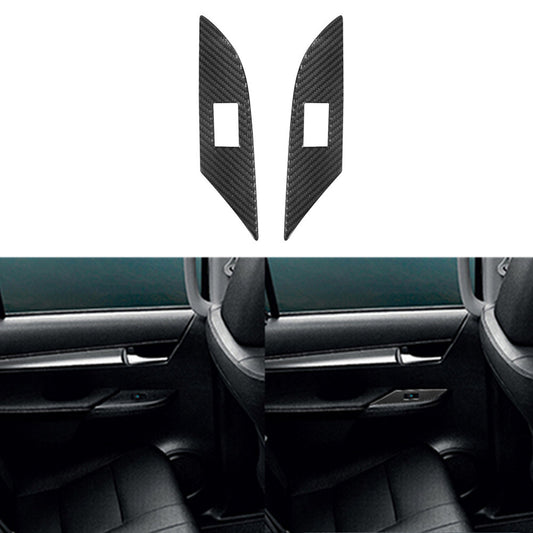 Red Carbon Fiber Interior Gear Shift Frame Cover Trim for Mazda CX-9 2010-2015 v