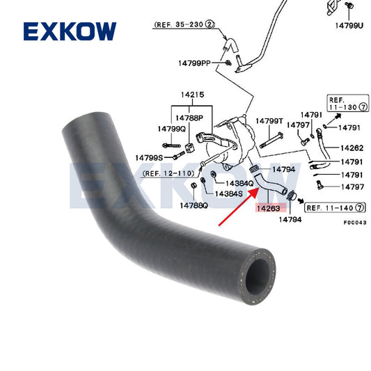 Alternator V/PMP Oil Return Hose for Mitsubishi for Challenger L200 2.5L MD320155