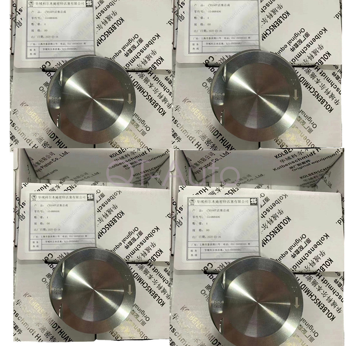 55488406 4 Piston and Ring Kit for 2019-2021 2.0T for Cadillac XT4 XT5 XT6 n