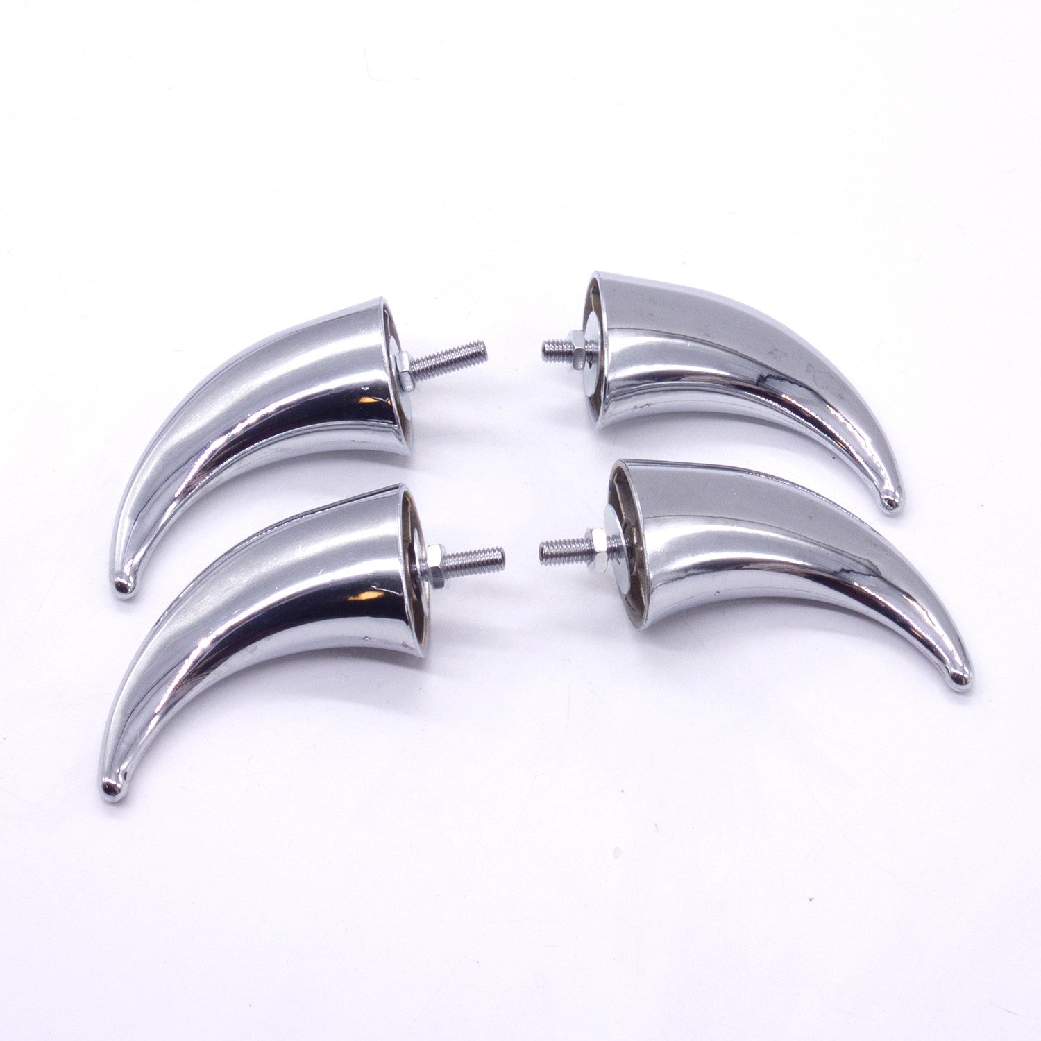 Chrome Front Fender Horns Decoration Chopper Bobber Touring Cafe Racer Custom Q